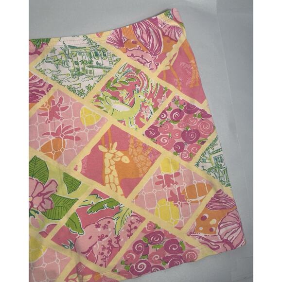 Vintage Lilly Pulitzer size large stretch Waist Mini Skirt tropical - Picture 4 of 5